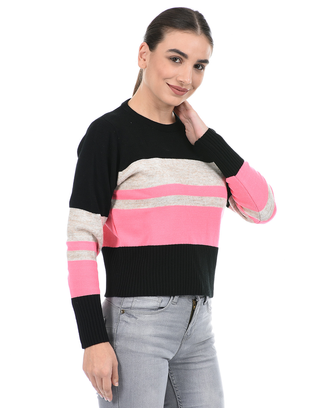 Species Women Color Block Multicolor Sweater